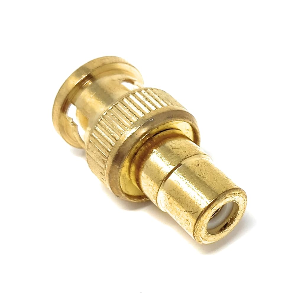 DRUT RCA Phono Socket to BNC Male Adapter Cable Converter Gold