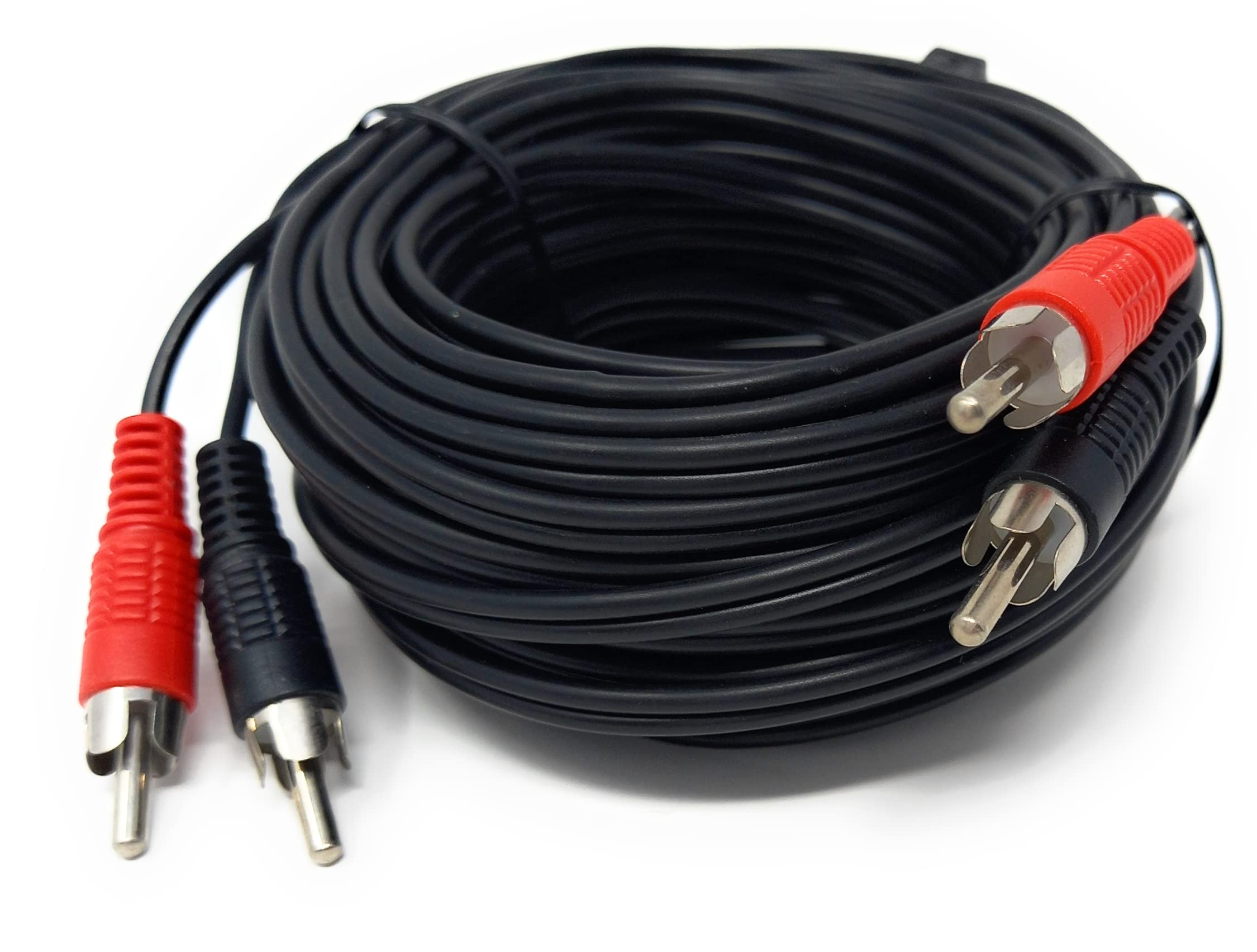 DRUT RCA to RCA Phono Twin Jack to Jack Stereo Audio Cable Lead Cord Compatible With CD/DVD/Amplifier/Hifi/DJ Mixer/Turntable