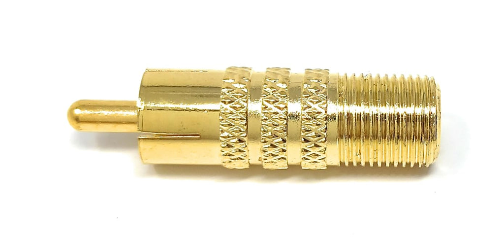 DRUT F Type Socket Screw to RCA Phono Male Plug TV Satellite Cable Adapter