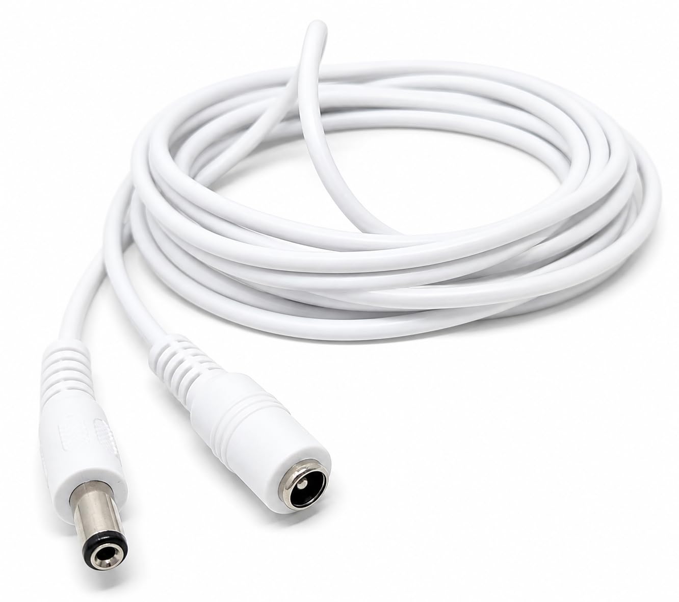 5.5mm x 2.1mm DC Power Plug to Socket, Male to Female CCTV, LED, Modem Router, Music Instruments Extension Lead Cable