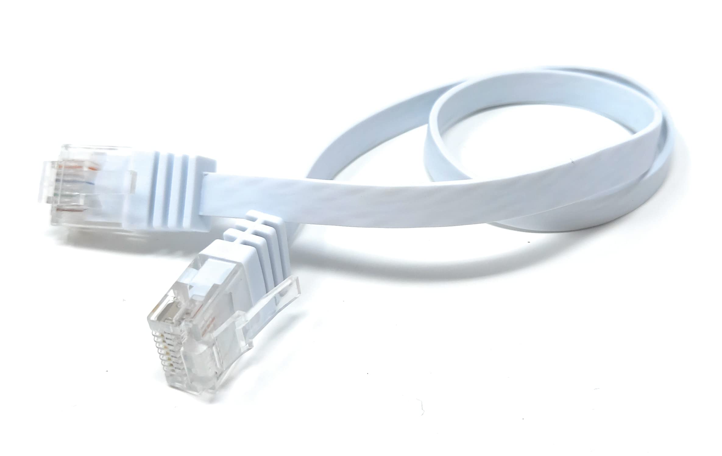 DRUT FLAT CAT6 RJ45 Ethernet LAN Patch Cable, Low Profile GIGABIT Full Copper 32AWG, Lead Allows Up to 1000Mbps Speed