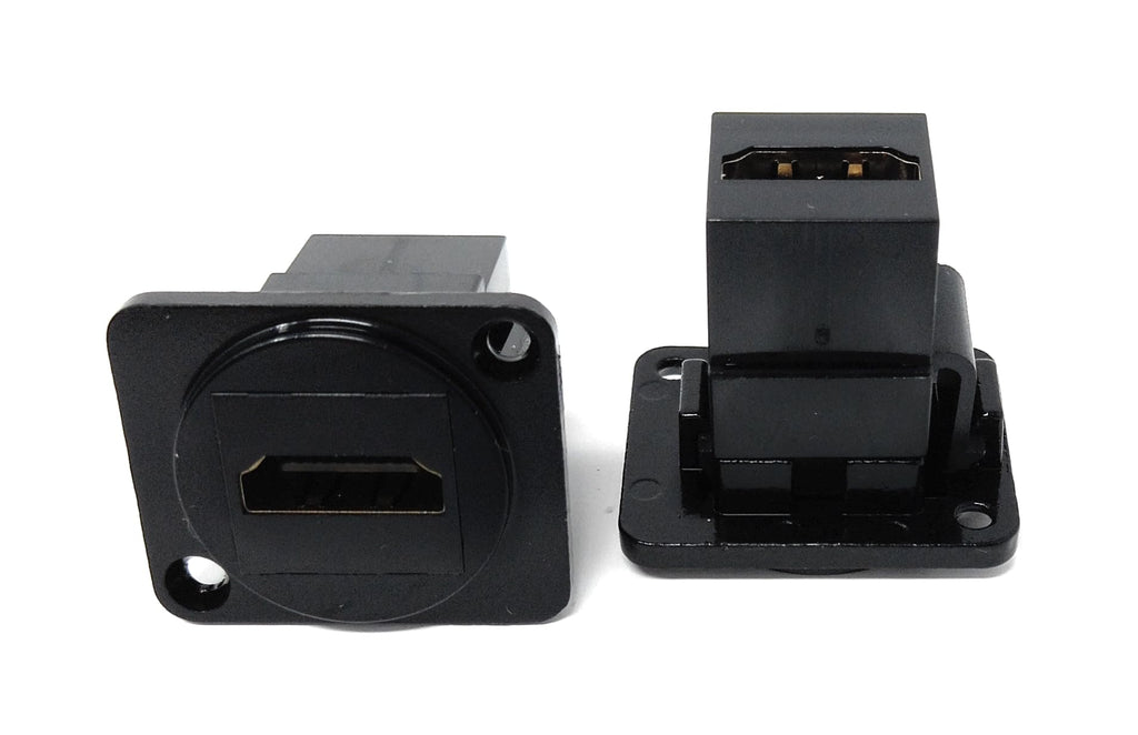 DRUT HDMI 4K D-Series Chassis Panel Mount Adapter – HDMI 2.0 Female to Female Connector for Wall, Desktop, and Device Panels