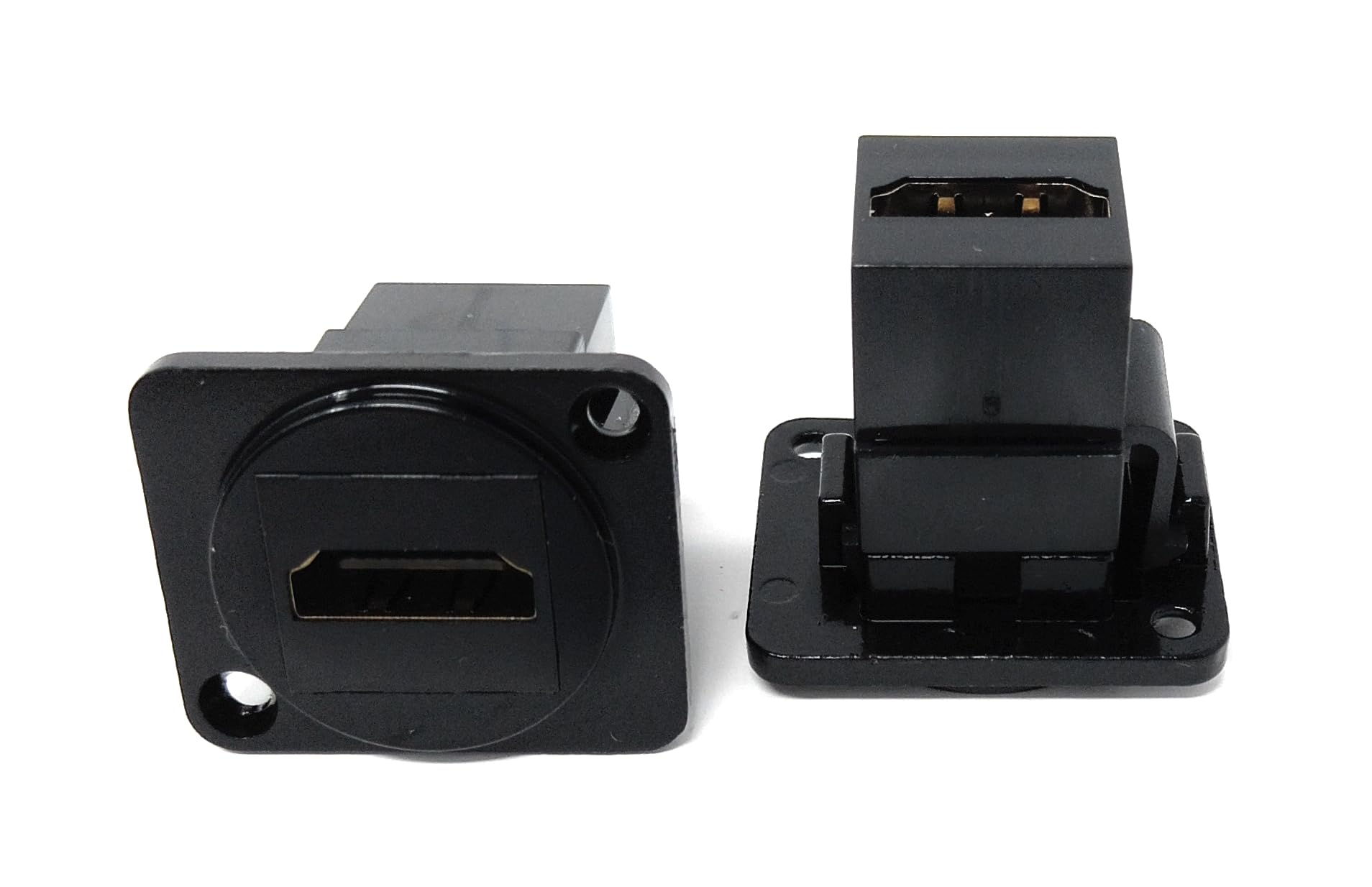 DRUT HDMI 4K D-Series Chassis Panel Mount Adapter – HDMI 2.0 Female to Female Connector for Wall, Desktop, and Device Panels