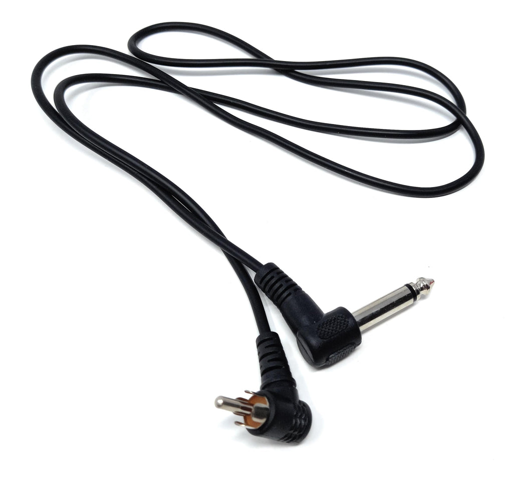 DRUT 6.35mm Mono Jack Plug to RCA Phono Male Plug Audio Cable Right Angle Audio Coax Lead