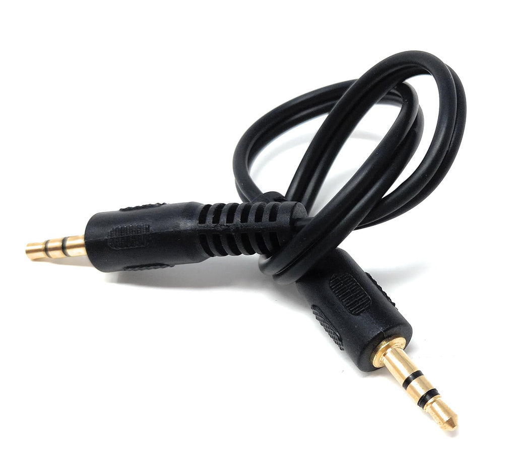 DRUT 3.5mm to 3.5mm Stereo Audio AUX Cable Gold Connectors, Small 3 pin Jack to Jack Speaker Lead