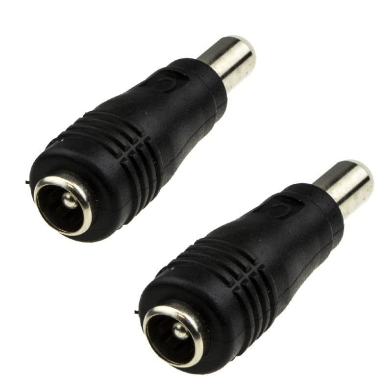 DRUT 5.5mm x 2.1mm Female Socket to 2.5mm Male Plug DC Power Adapter Cable Converter