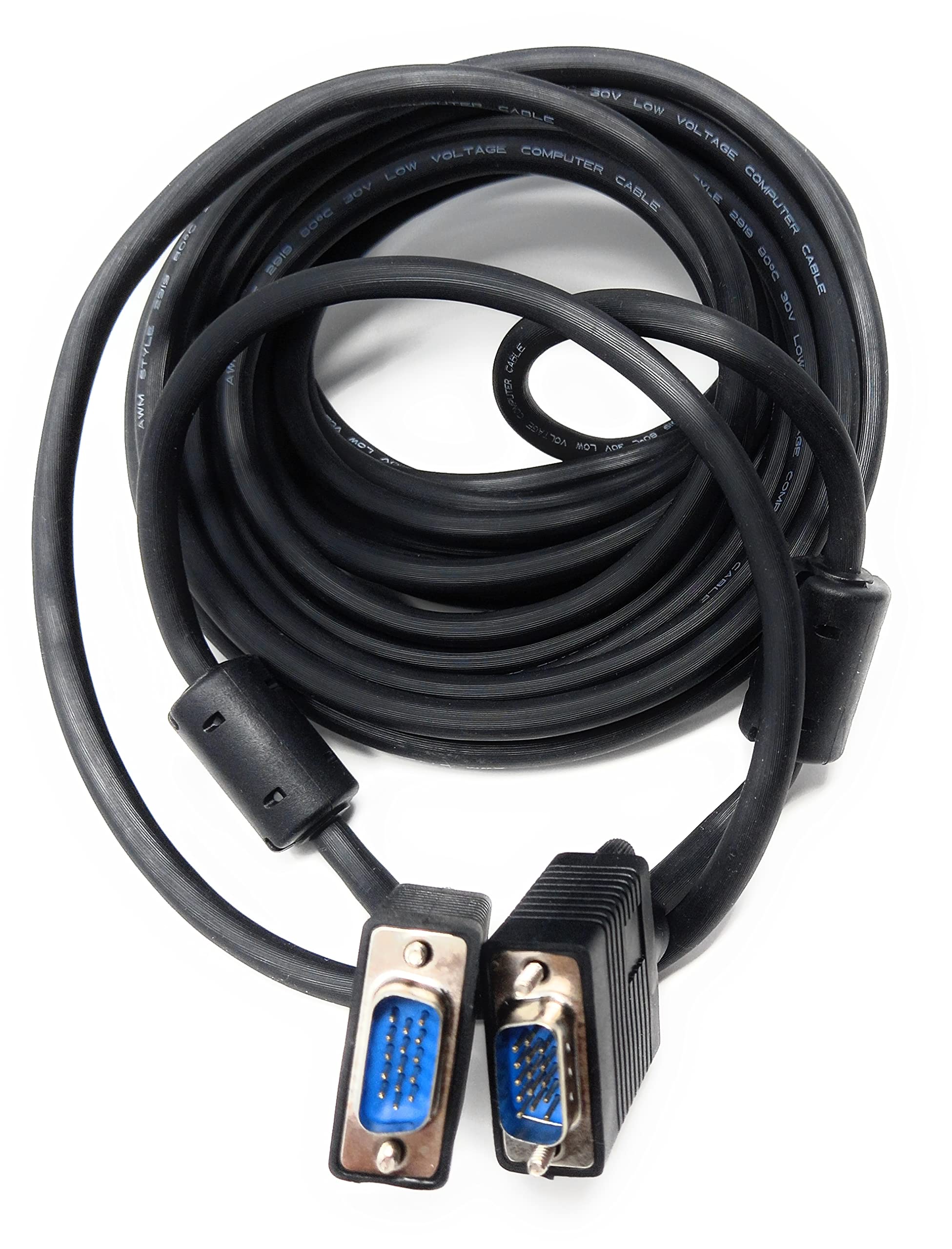 DRUT VGA to VGA Cable 15 pin SVGA Male to Male for Monitor Computer PC Laptops TV Projectors Extension Lead, HD15 All Data Pins Connected