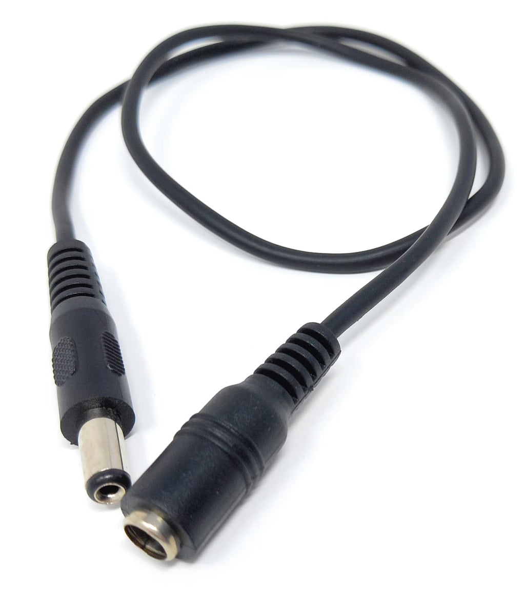 5.5mm x 2.1mm DC Power Plug to Socket, Male to Female CCTV, LED, Modem Router, Music Instruments Extension Lead Cable