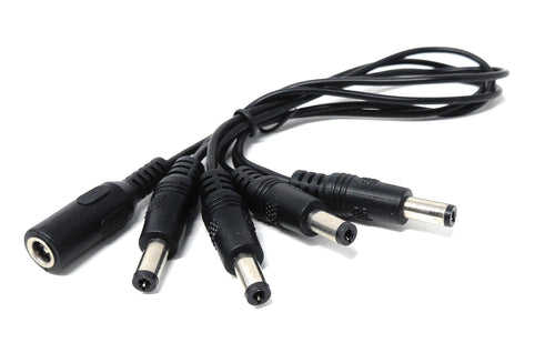5.5mm x 2.1mm 1 Female to 4 Male Power Supply DC Splitter Cable Effector Extension Power Lead for Guitar Effect Pedal, Music Instruments DC5521