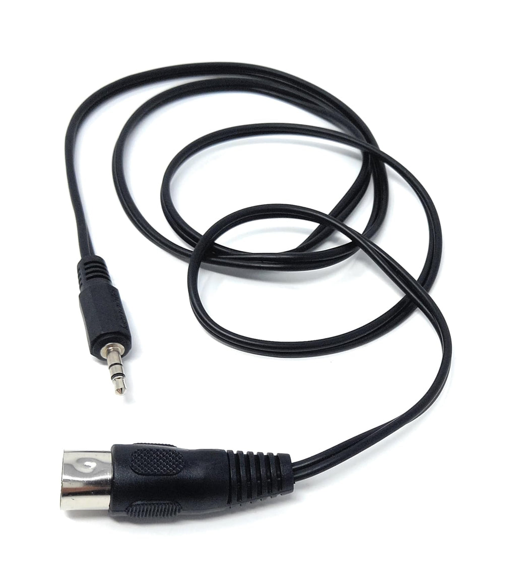 DRUT 3.5mm Stereo Jack Plug to 5 Pin Midi Din Male AUX Audio Cable, Midi Pins 2, 3, 5 are Connected
