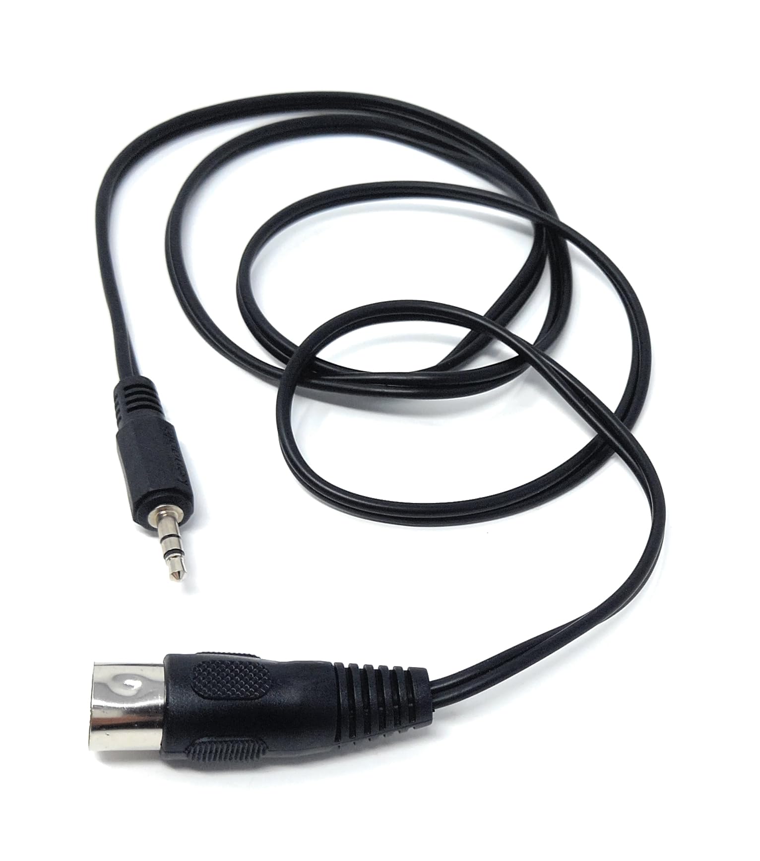 DRUT 3.5mm Stereo Jack Plug to 5 Pin Midi Din Male AUX Audio Cable, Midi Pins 2, 3, 5 are Connected