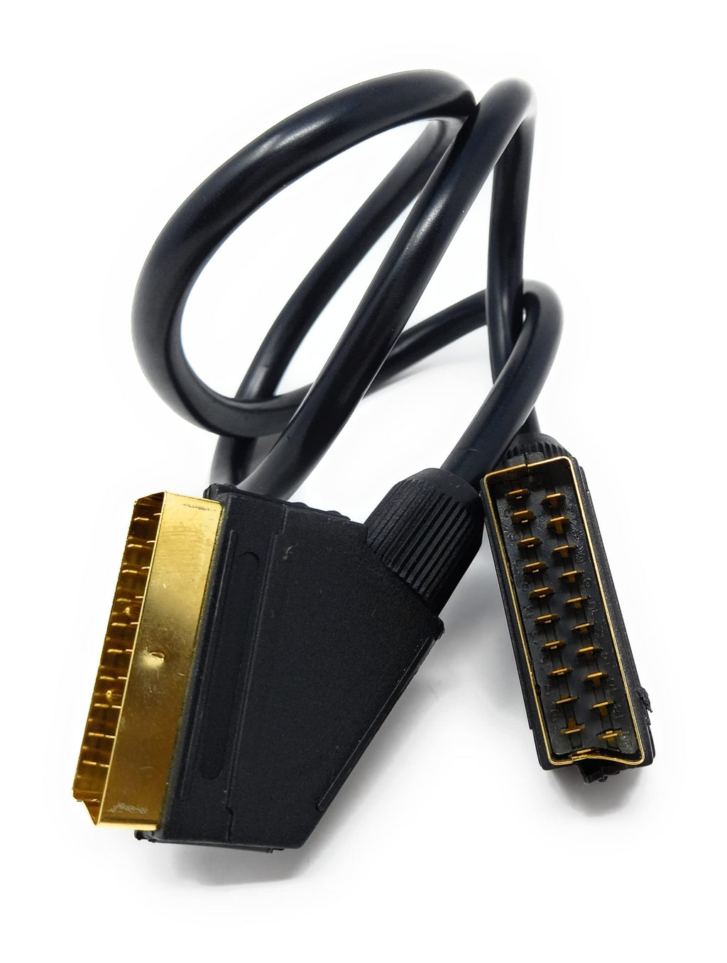 DRUT Scart to Scart Cable Lead, 21 Pin Male to Male (Plug to Plug) RGB Cord for TV, VCR, DVD Player Gold Plated