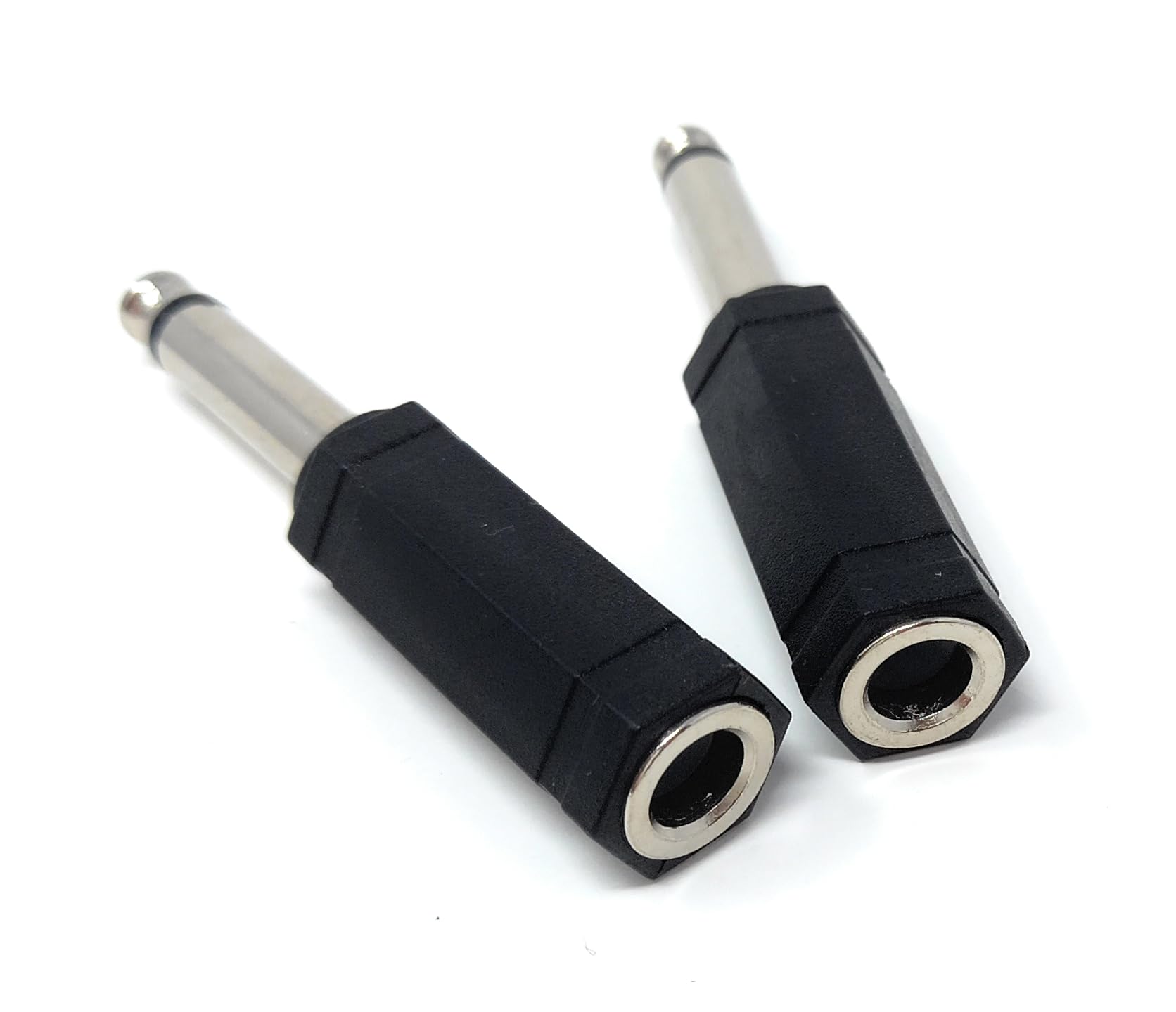 DRUT 6.35mm 1/4 Mono Jack Plug to 6.35mm 1/4 Stereo Socket Cable Converter Adapter