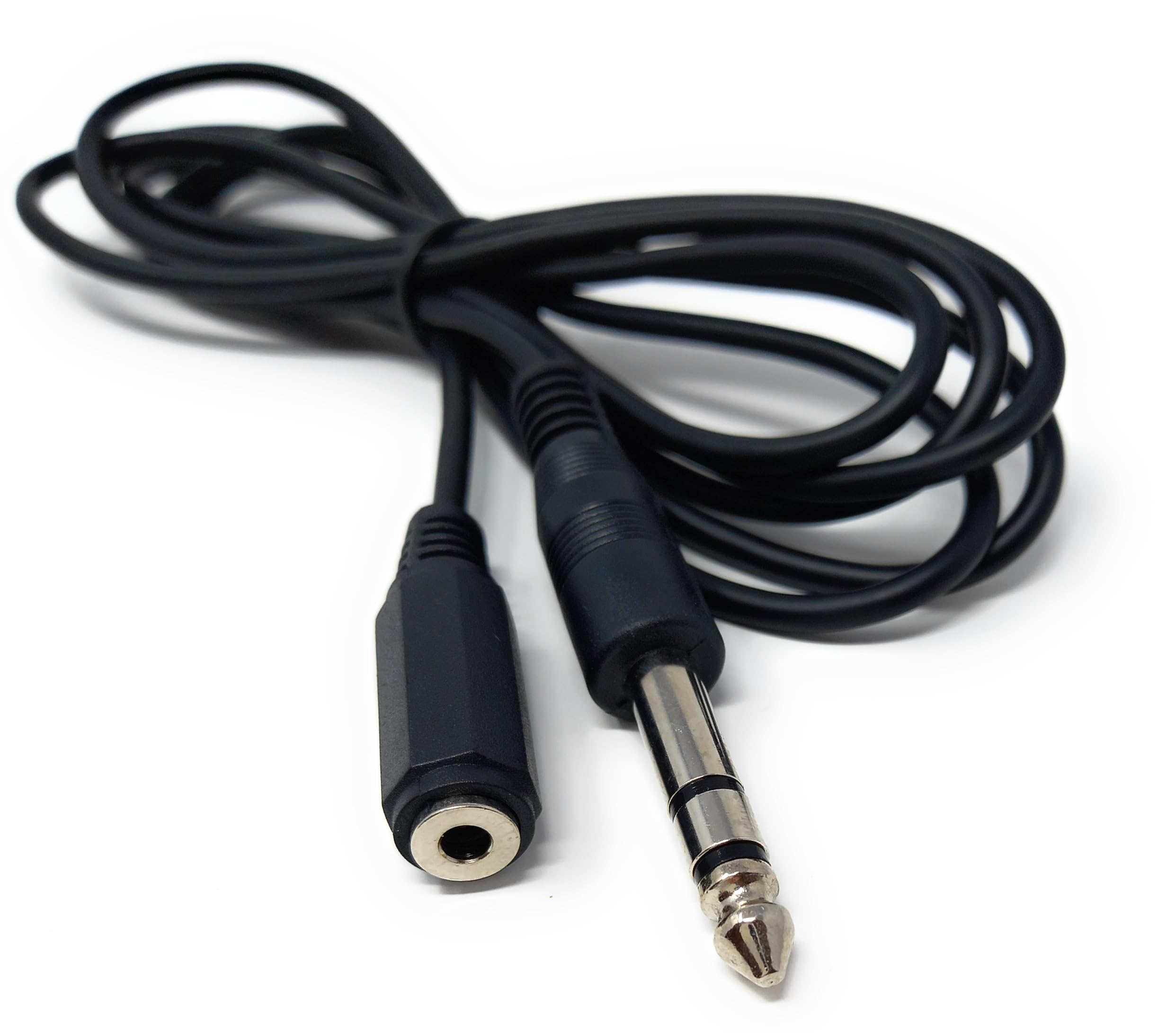 DRUT 6.35mm Stereo Jack to 3.5mm Stereo Jack Socket Plug Audio Converter AUX Extension Cable Lead