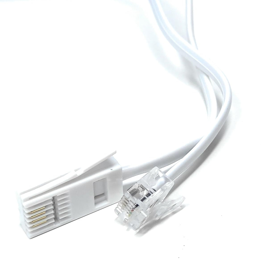 DRUT BT to RJ11 4 Wire (431A) Male to Male UK Telephone Modem Lead Cable