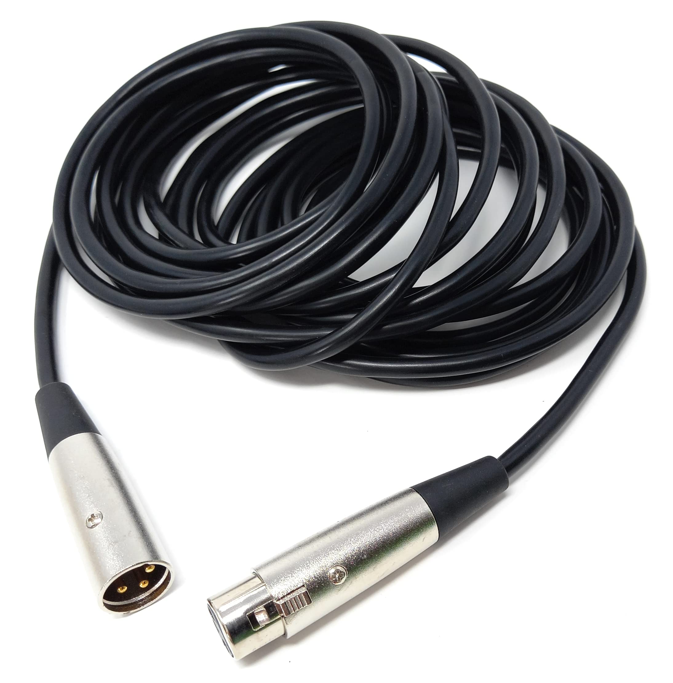 DRUT 3 pin XLR Male Plug To XLR Female Socket, Audio Microphone, Mixer, Speaker Lead Cable
