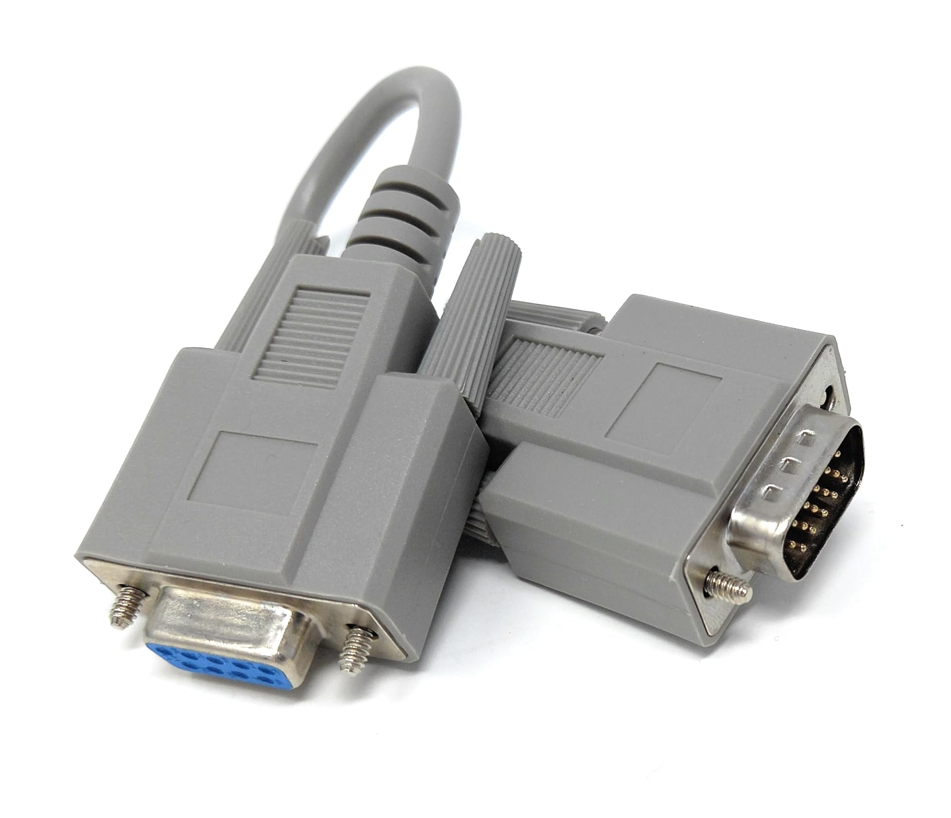 DRUT 20cm Serial to VGA 9 Pin Female to 15 Pin Male Cable D9 HD15 SVGA Adapter Cable Converter 0.6ft