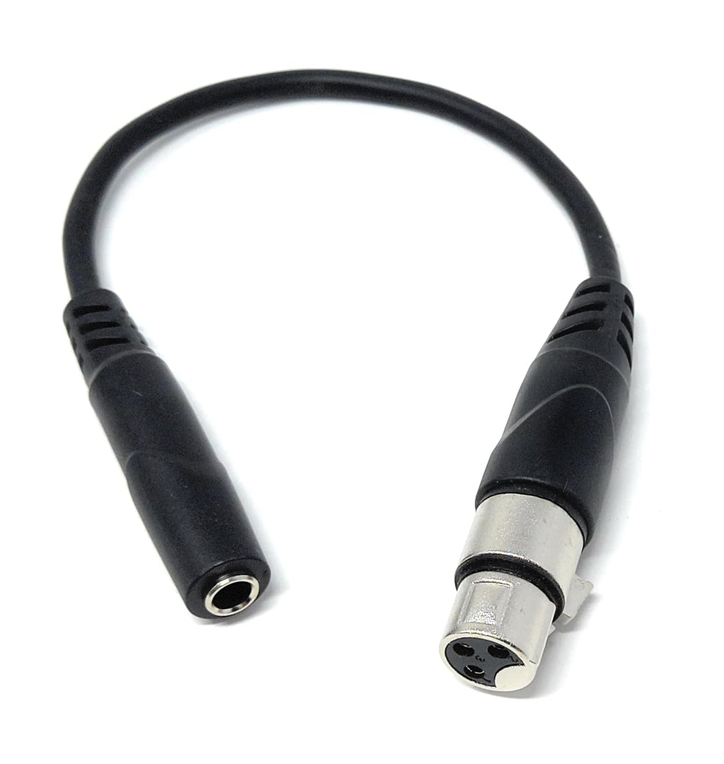 6.35mm (1/4") Stereo Jack Socket to 3-Pin XLR Female Adapter Cable – Audio Converter for Mixers, Controllers, DJ & Pro Sound Equipment