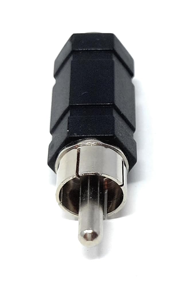 DRUT 3.5mm Mono Jack Socket to RCA Phono Socket Plug Audio Cable Lead Adapter