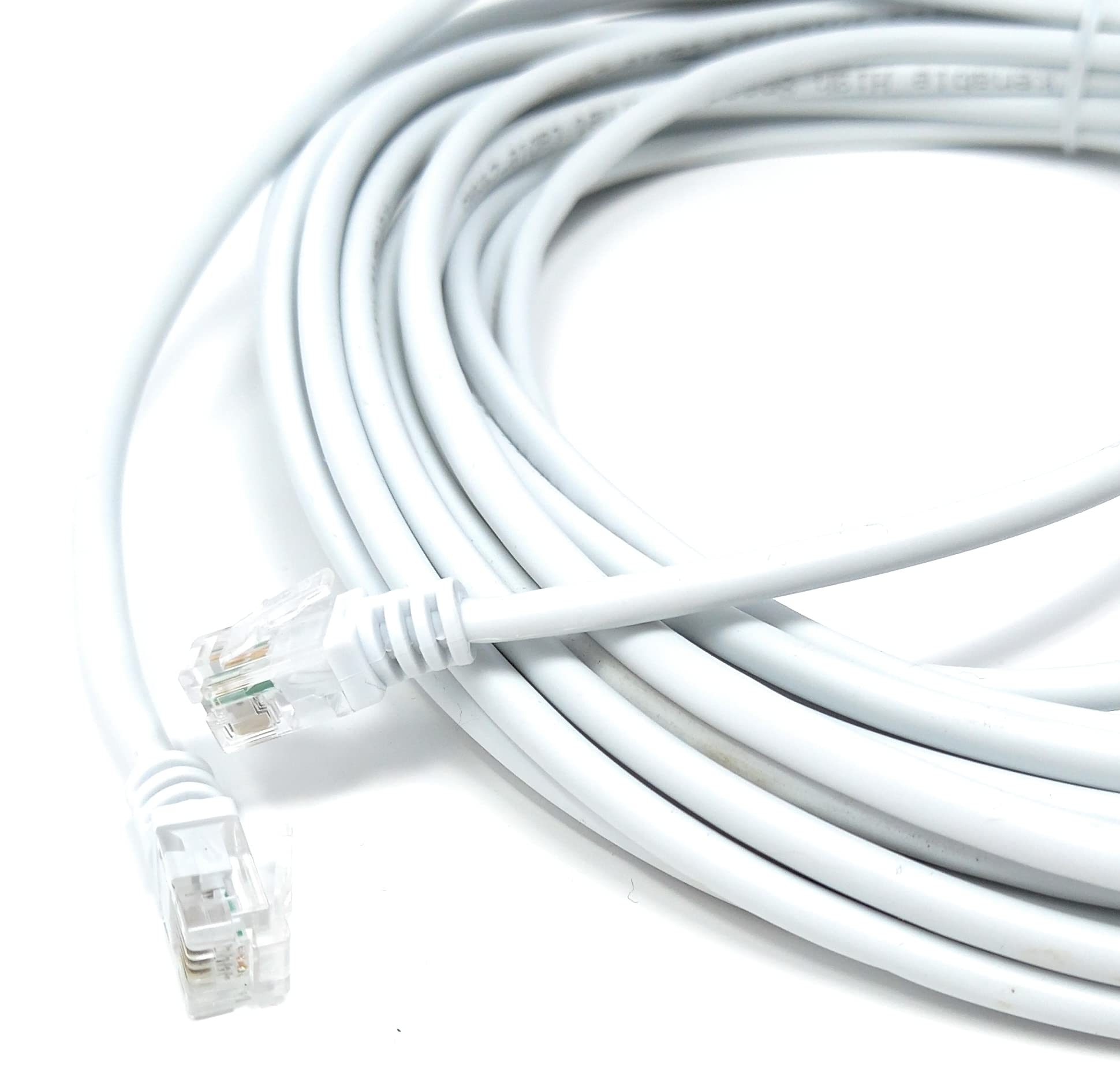 RJ11 to RJ11 ADSL 2 High Speed Broadband Modem Telephone Cable Transmits Data Up to 100 Mbits/sec, 26 AWG Supports Analogue or Digital (DSL/ISDN) Applications