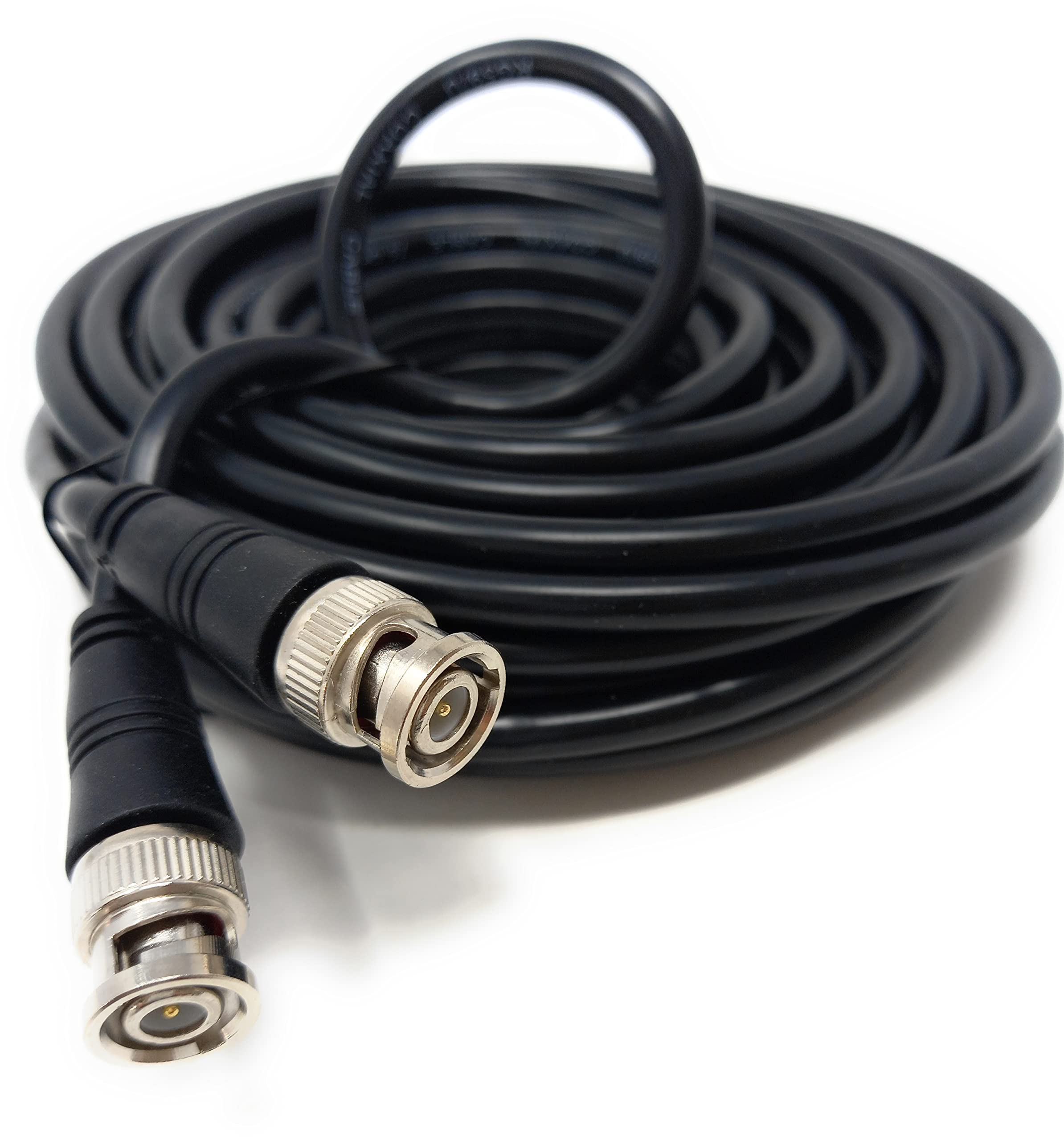 DRUT BNC to BNC Cable Lead, Coaxial RG59/RG59U 75ohm for CCTV Video Camera, Male to Male Plugs