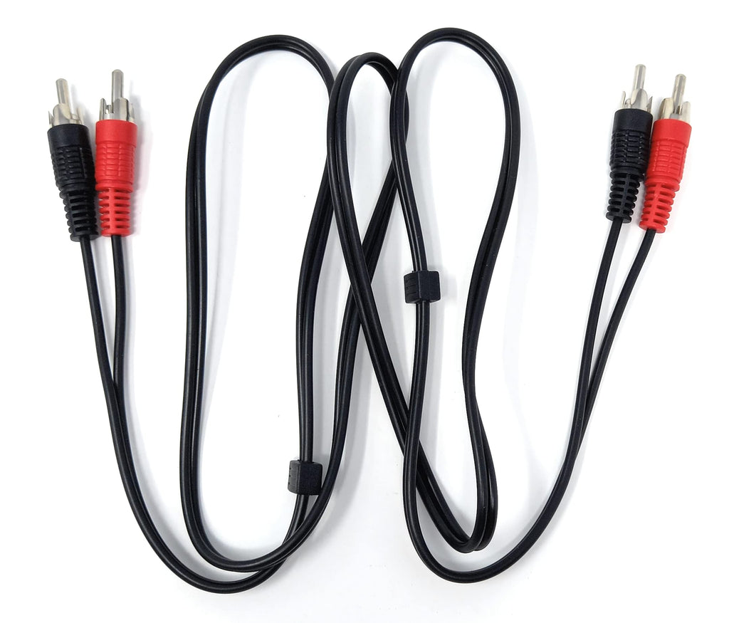 DRUT RCA to RCA Phono Twin Jack to Jack Stereo Audio Cable Lead Cord Compatible With CD/DVD/Amplifier/Hifi/DJ Mixer/Turntable