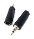 DRUT 3.5mm Stereo Plug to 6.35mm Stereo Socket Audio Adapter 1/4 inch Female to 1/8 inch Male Headphone Microphone Cable Converter