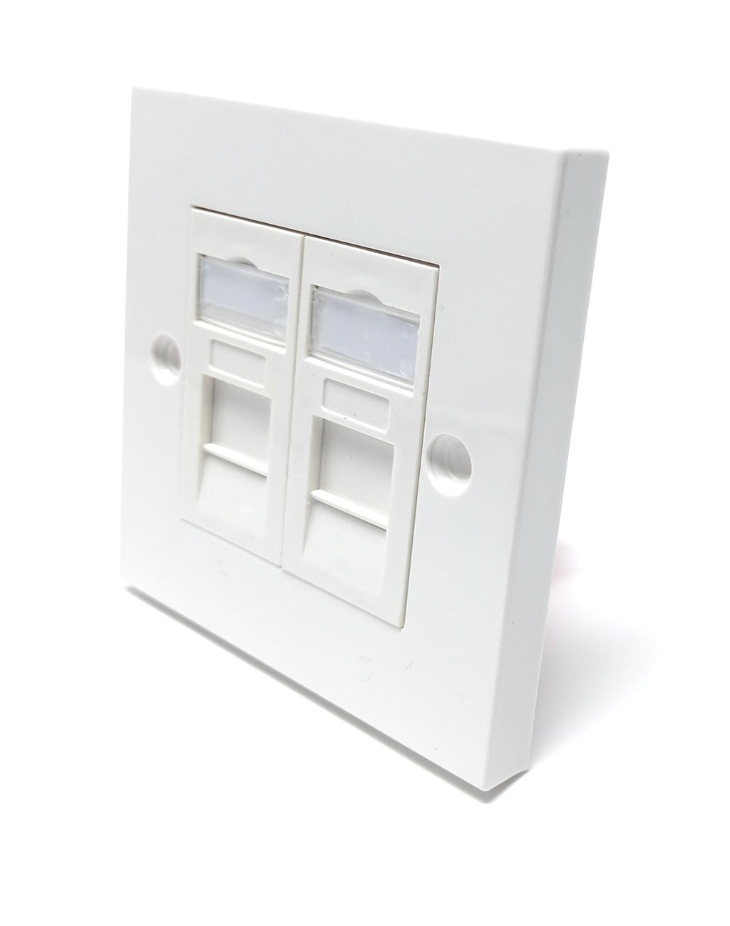 DRUT Cat6a Shielded Loaded Faceplate Tool-less for RJ45 Ethernet Cable
