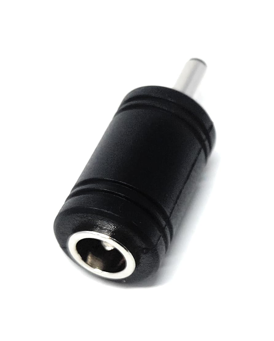DRUT 5.5mm X 2.1mm DC In Line Socket to 3.5mm x 1.3mm DC Jack Plug Cable Converter