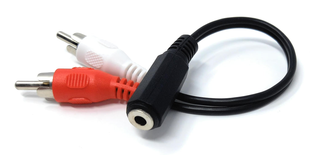 DRUT 3.5mm Stereo Jack Socket to 2 x RCA Phono Jack Plugs Adapter AUX Splitter Cable Lead