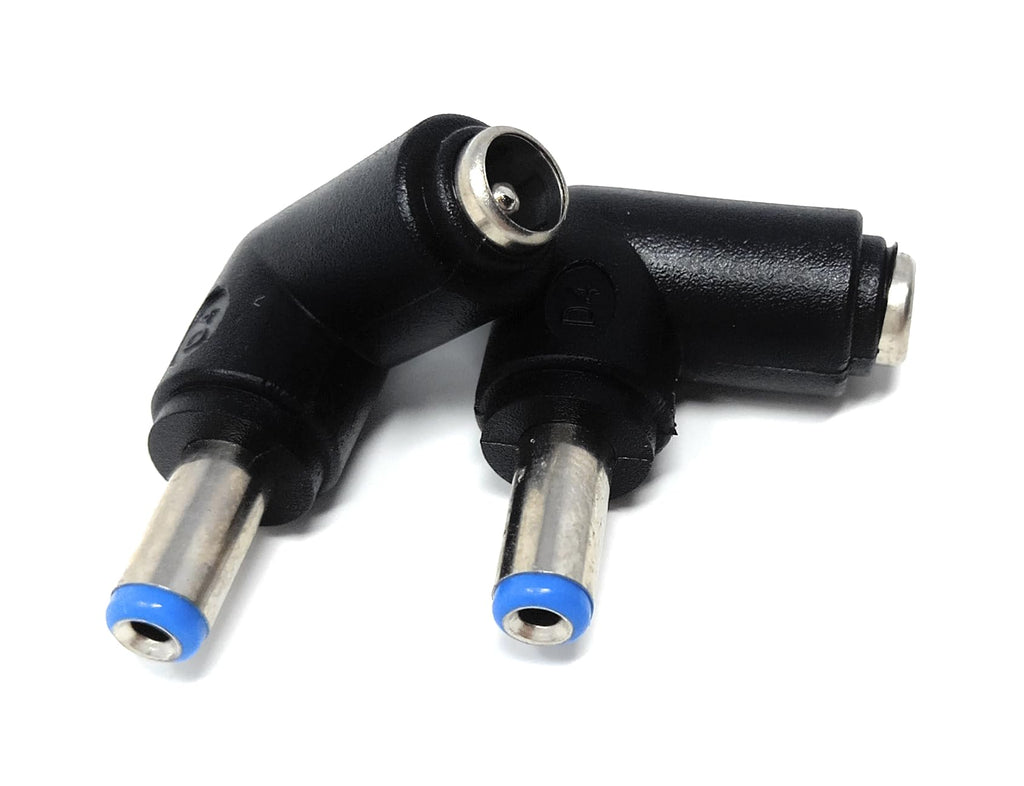 DRUT 5.5mm x 2.1mm Right Angle Adapter DC Power Female to Male Plug for CCTV, LEDs Lights, Music Instruments