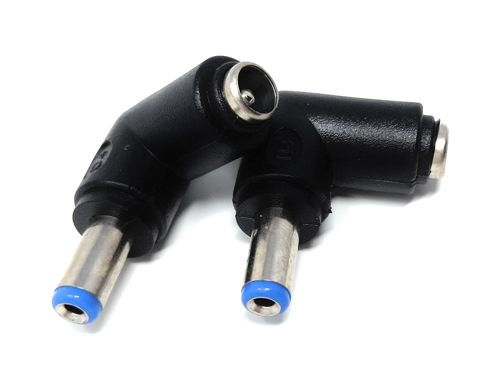 DRUT 5.5mm x 2.1mm Right Angle Adapter DC Power Female to Male Plug for CCTV, LEDs Lights, Music Instruments