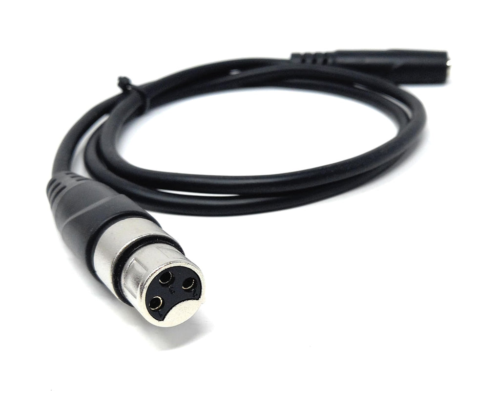 6.35mm (1/4") Stereo Jack Socket to 3-Pin XLR Female Adapter Cable – Audio Converter for Mixers, Controllers, DJ & Pro Sound Equipment