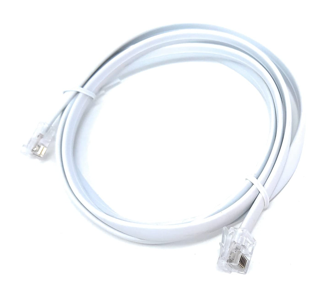 DRUT FLAT RJ12 to RJ12 6P6C Cable Lead Plug to Plug (RJ11 with 6 pin Wire)