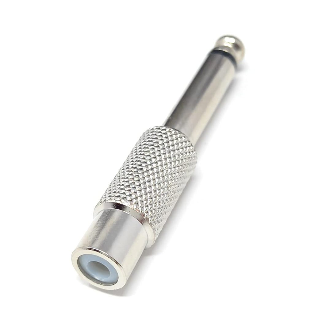 DRUT RCA Phono to 6.35mm MONO Jack Adaptor 6.35 mm 1/4'' Connector Audio Cable Lead Converter