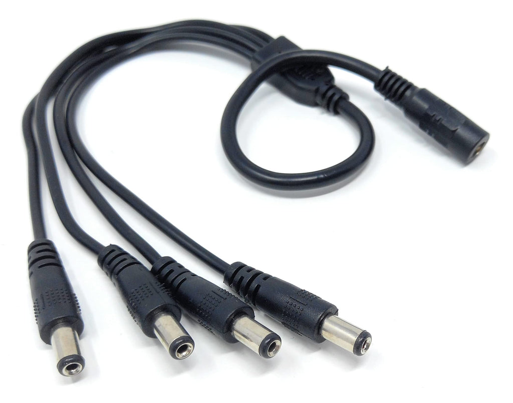 DRUT 5.5mm to 2.1mm DC Power Splitter Lead Adapter 12V PSU to LED, CCTV Camera Cable