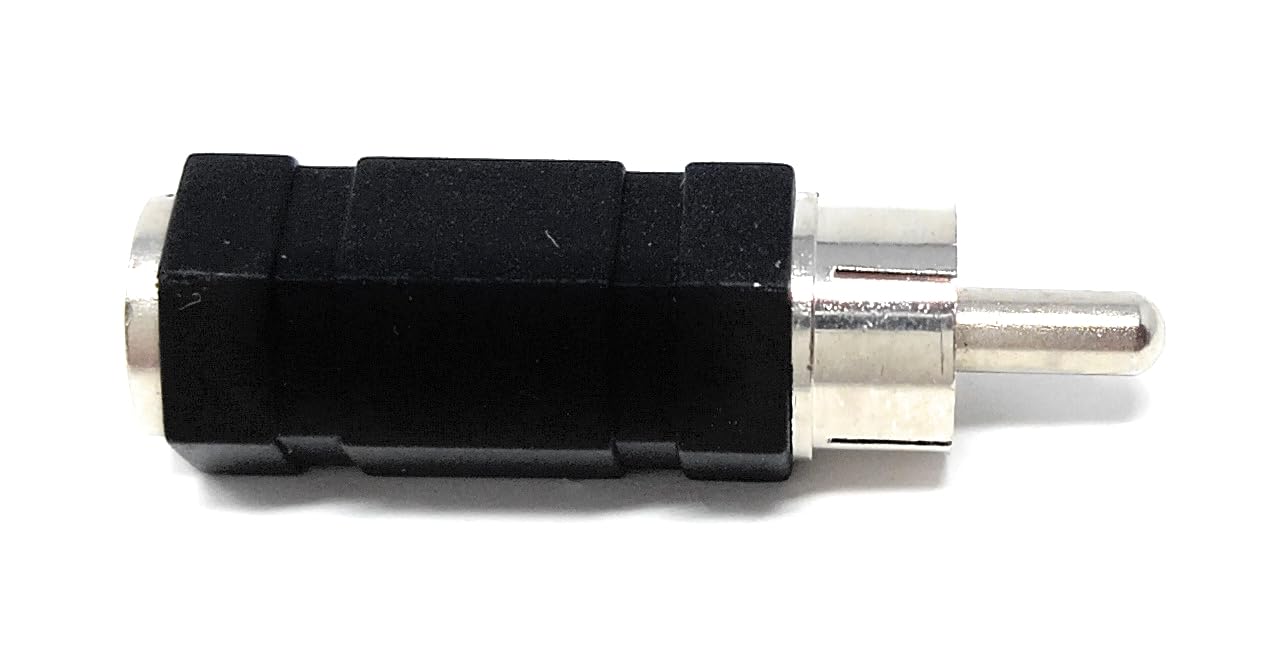 DRUT 3.5mm Mono Jack Socket to RCA Phono Socket Plug Audio Cable Lead Adapter