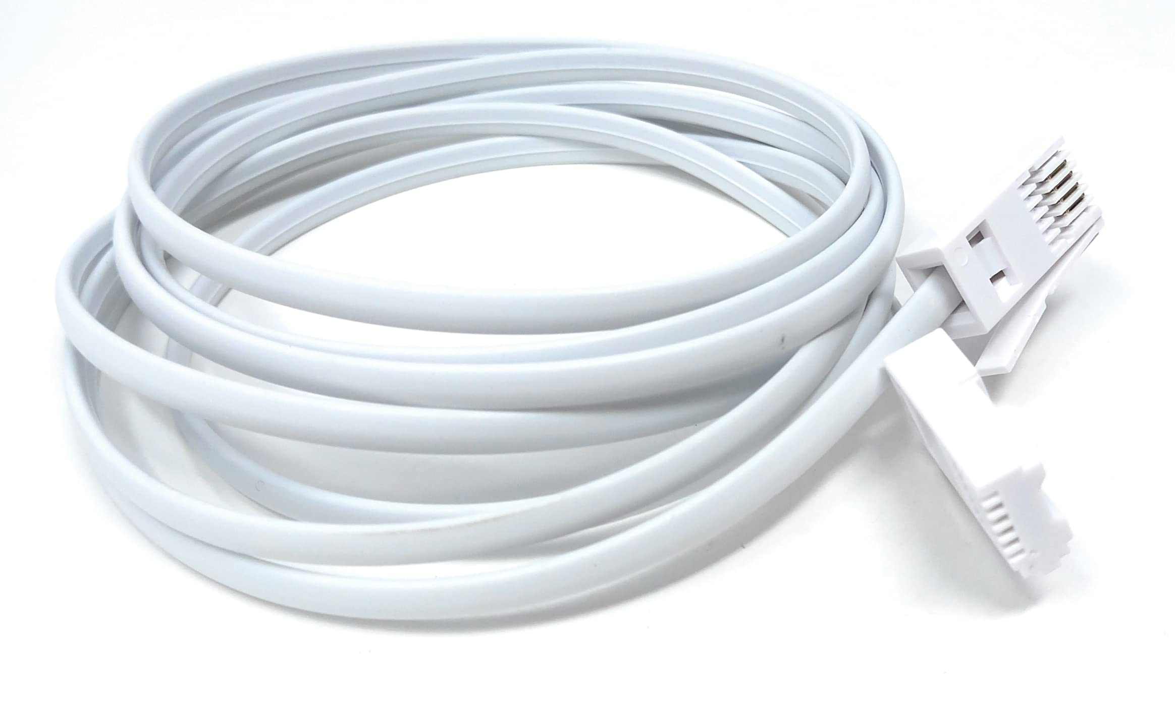 DRUT BT to BT 4 Wire 431A Male to Male Plug Telephone Flat Cable Lead