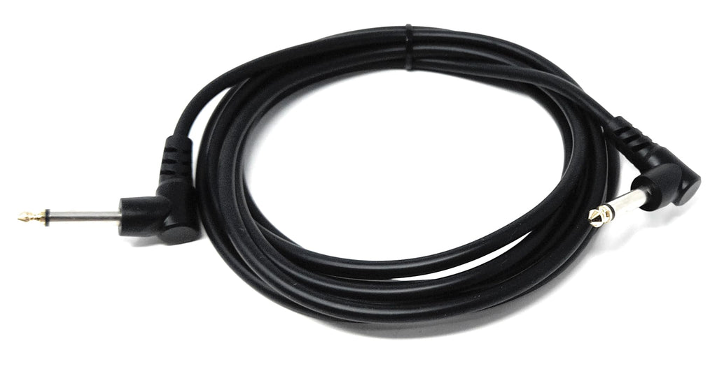 6.35mm Right Angle TS Instrument Cable - 90 Degree 1/4 Inch Mono Guitar Patch Cable for Amps, Mixers, and Pedals