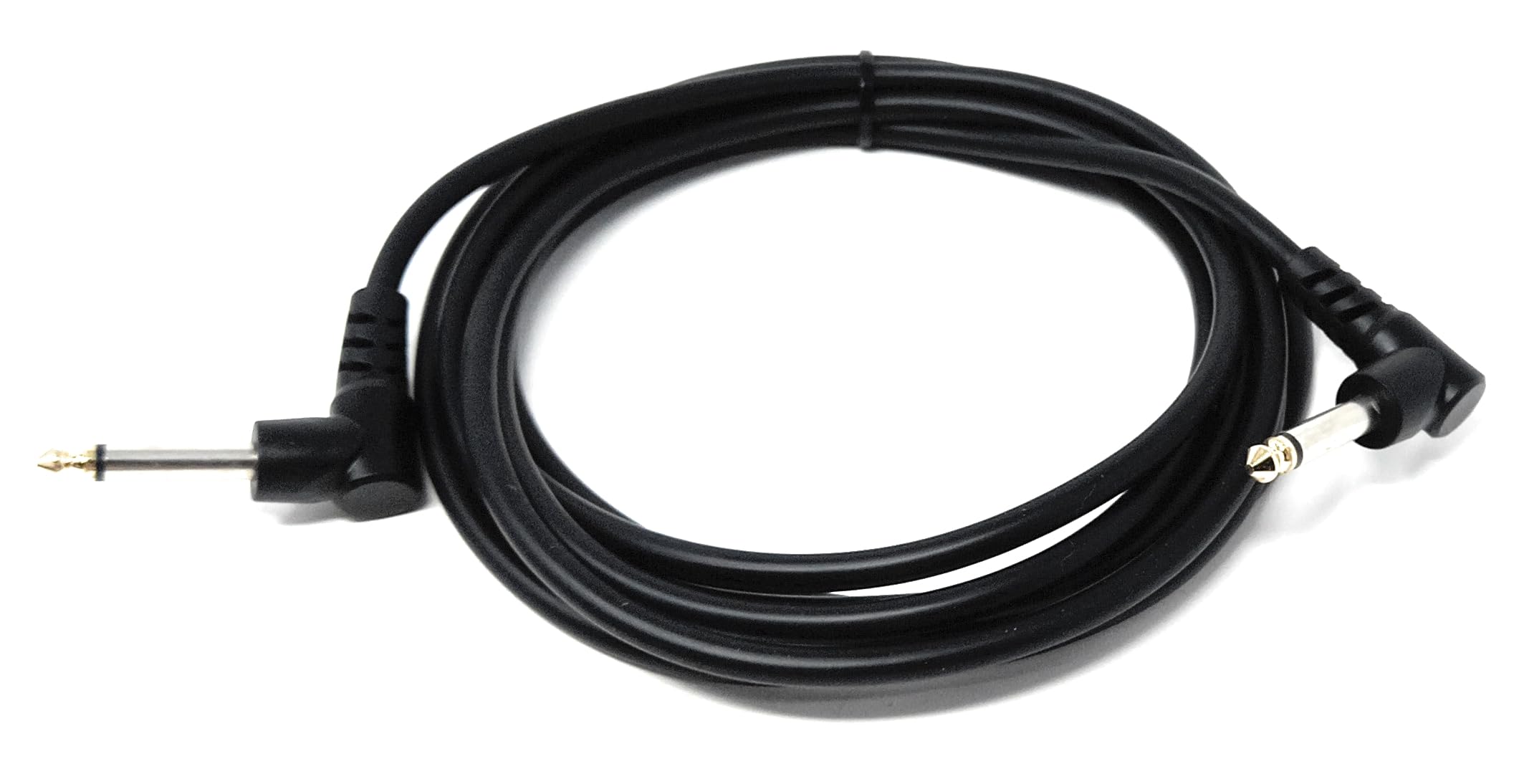6.35mm Right Angle TS Instrument Cable - 90 Degree 1/4 Inch Mono Guitar Patch Cable for Amps, Mixers, and Pedals