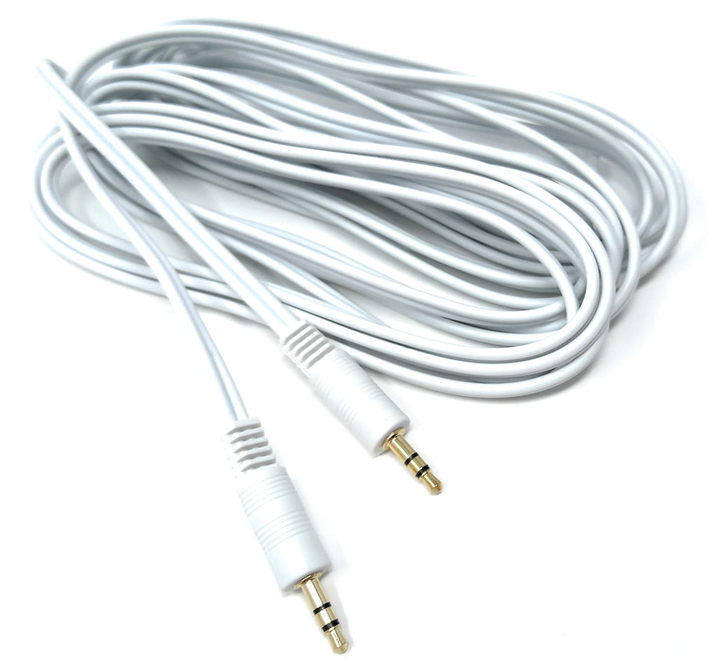 DRUT 3.5mm to 3.5mm Stereo Audio AUX Cable Gold Connectors, Small 3 pin Jack to Jack Speaker Lead