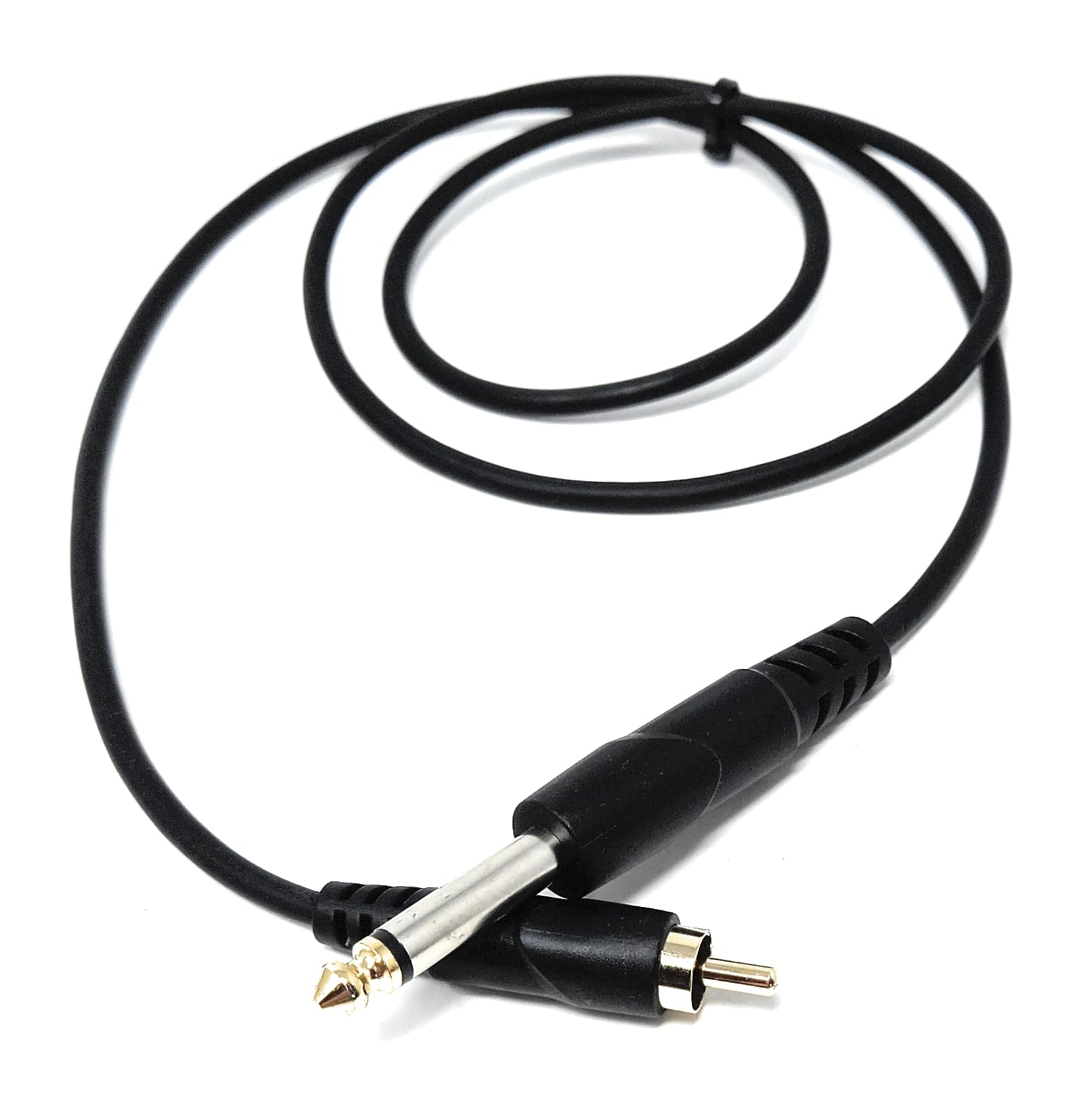 DRUT 6.35mm (1/4") Mono Jack Plug to RCA Phono Audio Cable – Signal Patch Lead for Mixers, Controllers, DJ & Audio Equipment