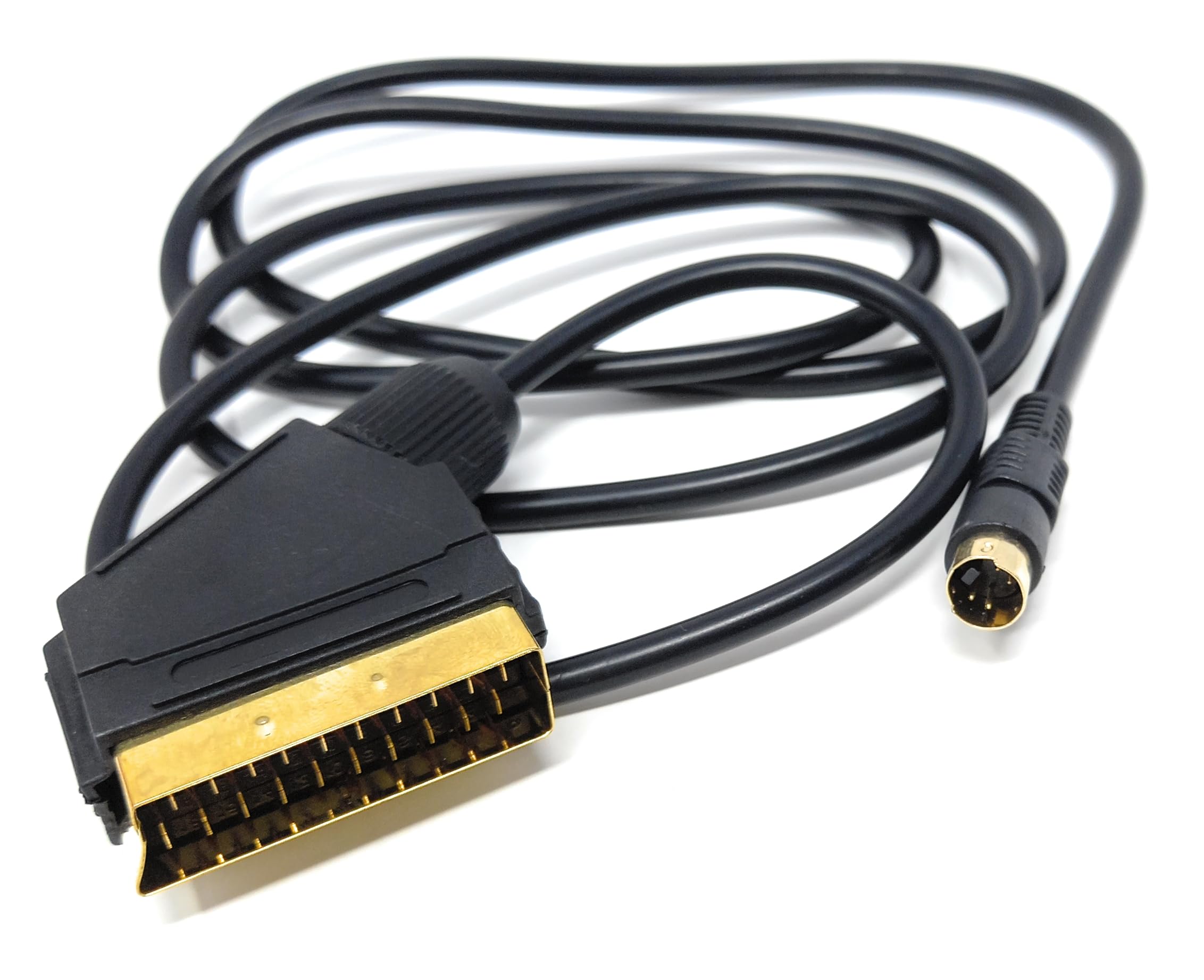 DRUT 1.5m SCART to S-Video Cable 4 Pin DIN Male SVHS S-VHS Lead 5ft