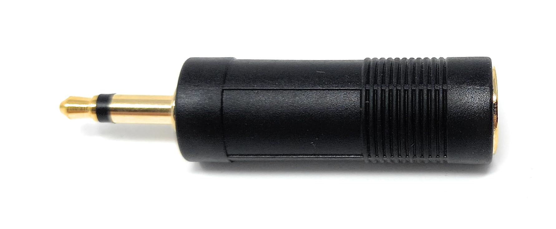 DRUT 6.35mm Mono Jack Socket to 3.5mm Mono Jack Plug Audio Cable Converter Adapter Gold Plated Contacts