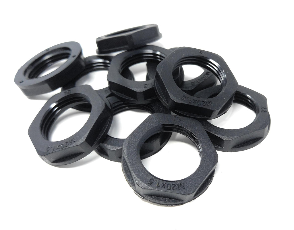 M20 20mm Nylon Locknut (Polyamide), Pack of 10 – Durable, Lightweight Fastening Solution