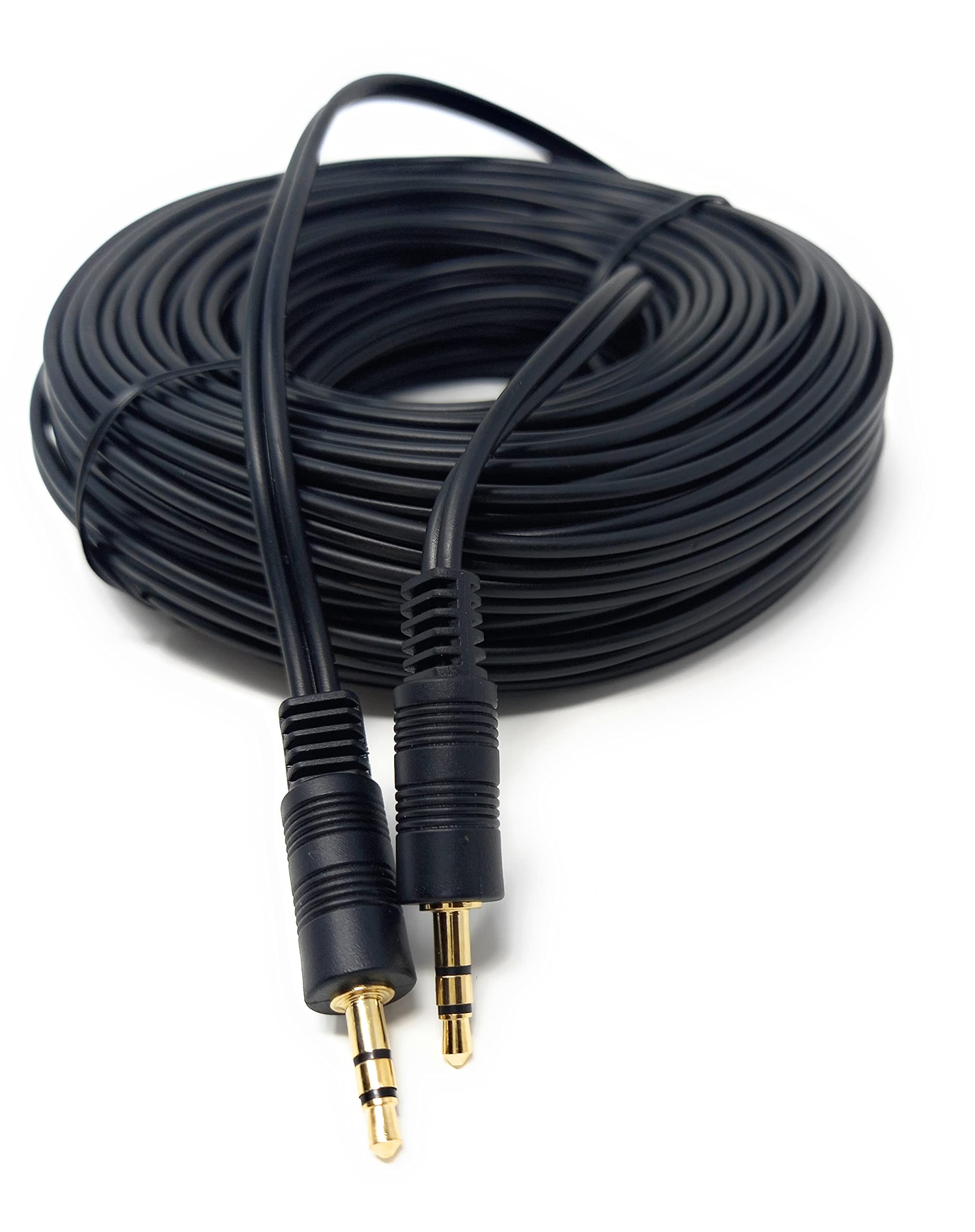 DRUT 3.5mm to 3.5mm Stereo Audio AUX Cable Gold Connectors, Small 3 pin Jack to Jack Speaker Lead