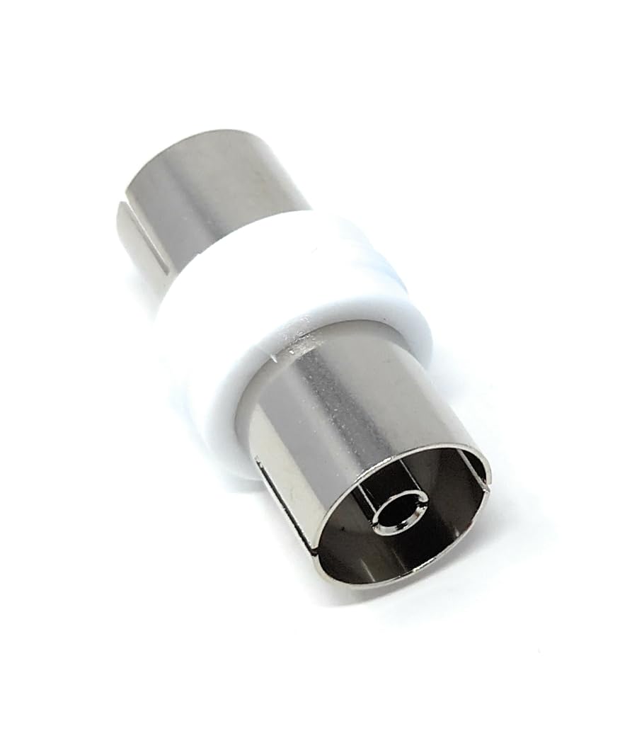 DRUT TV Aerial RF Lead Coupler Female to Female Socket Coaxial Connector, Coaxial Cable Adapter, Gender Changer