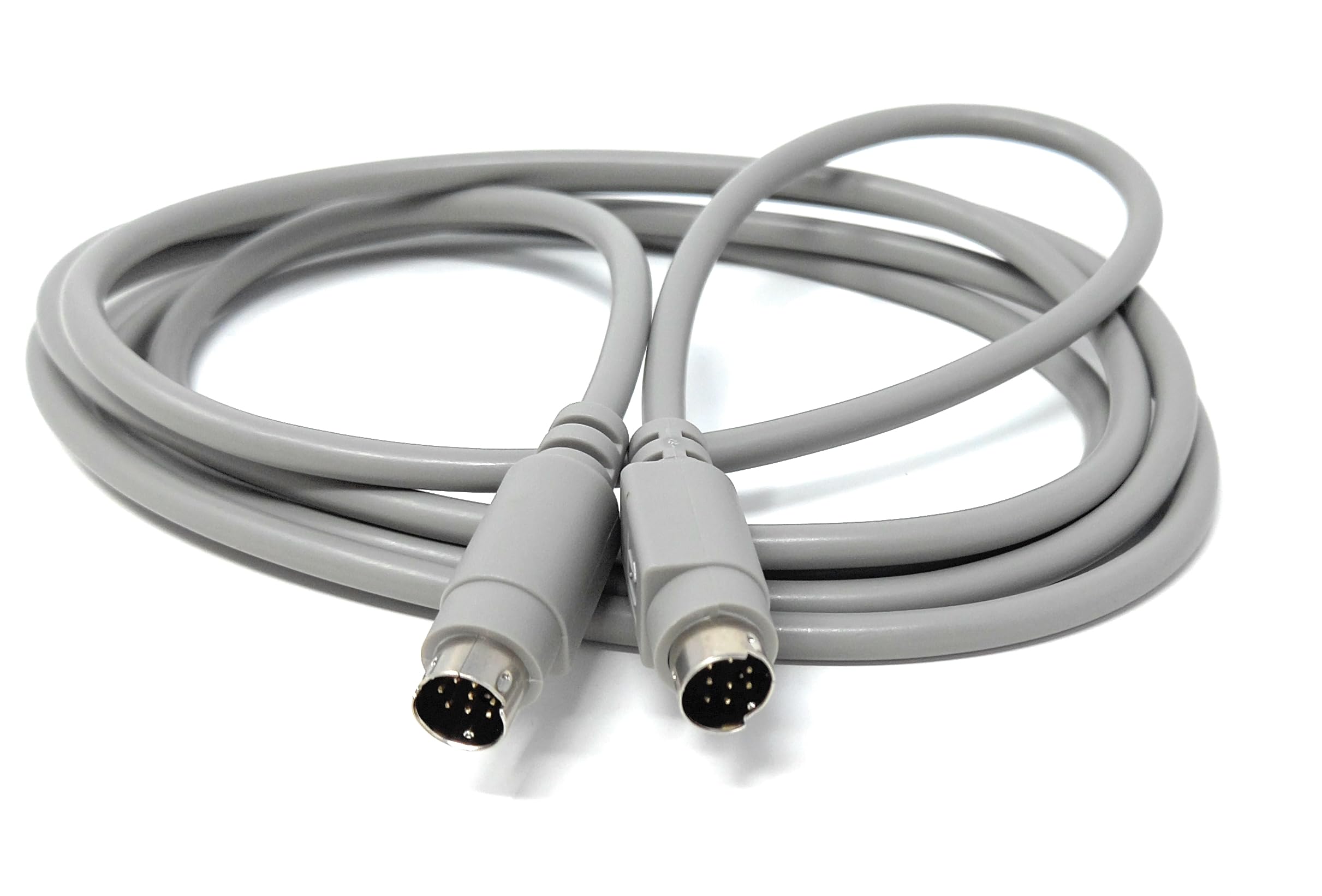 DRUT 2m 8-Pin Mini DIN Male to Male Crossover Cable – Audio Instrument Equipment Lead for PC, MIDI, AV, Control Interfaces