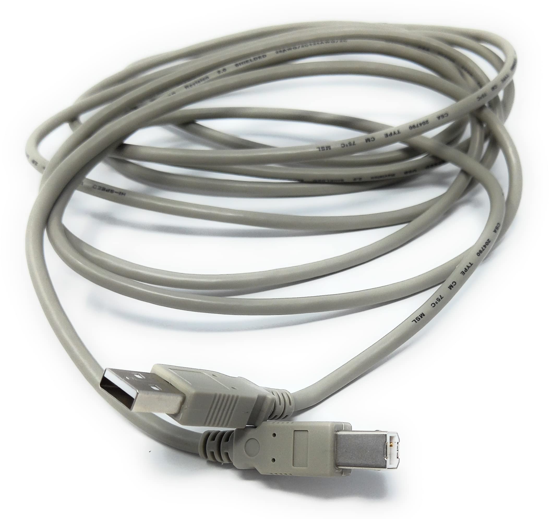 DRUT USB A to B 2.0 24AWG High Speed Cable Lead for Printer, Scanner, Music Instrument