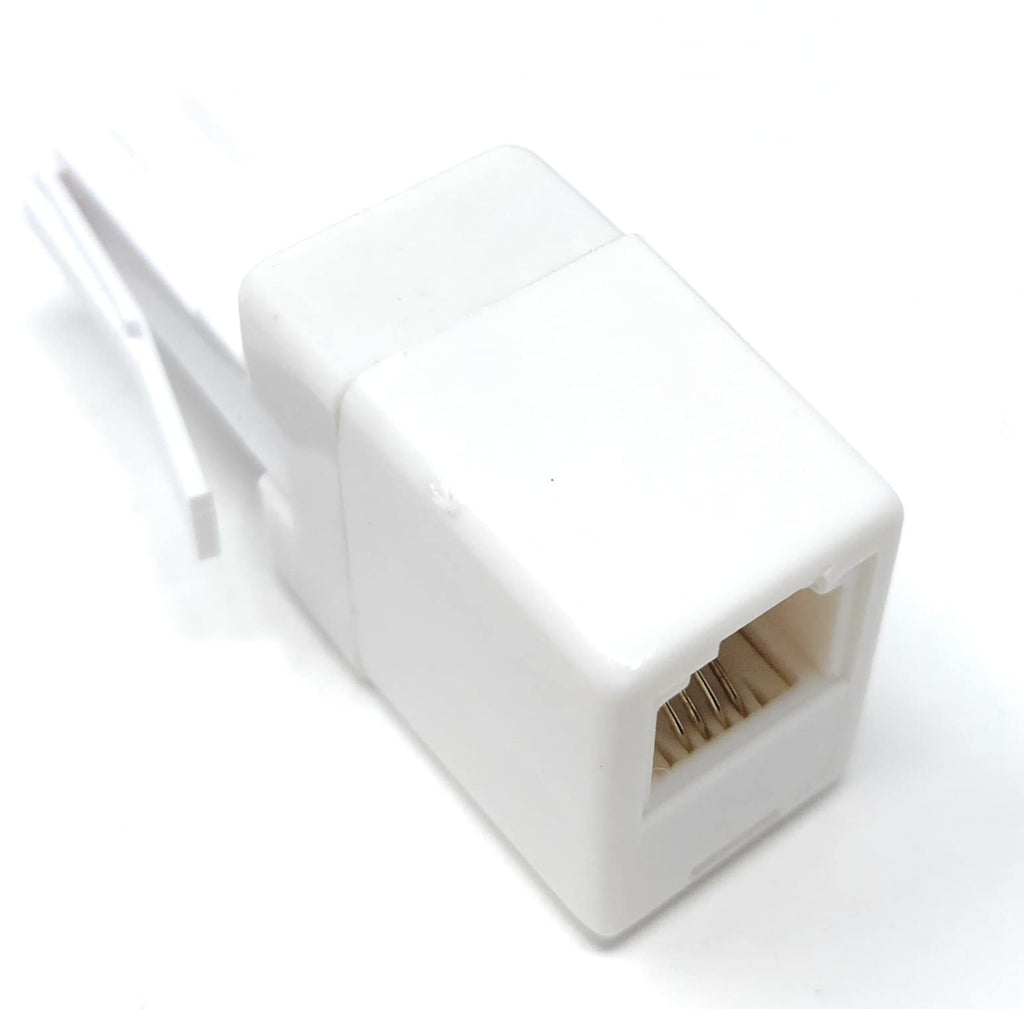 DRUT BT to RJ11 Socket, Telephone Line Adapter, 6P4C, 4 Wire Converter for BT UK Landline Phone, Modem Extender